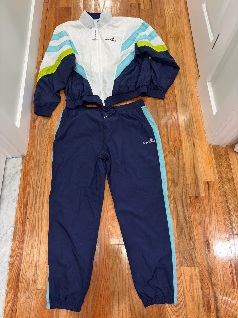 Sergio Tacchini Navy & White Track Suit